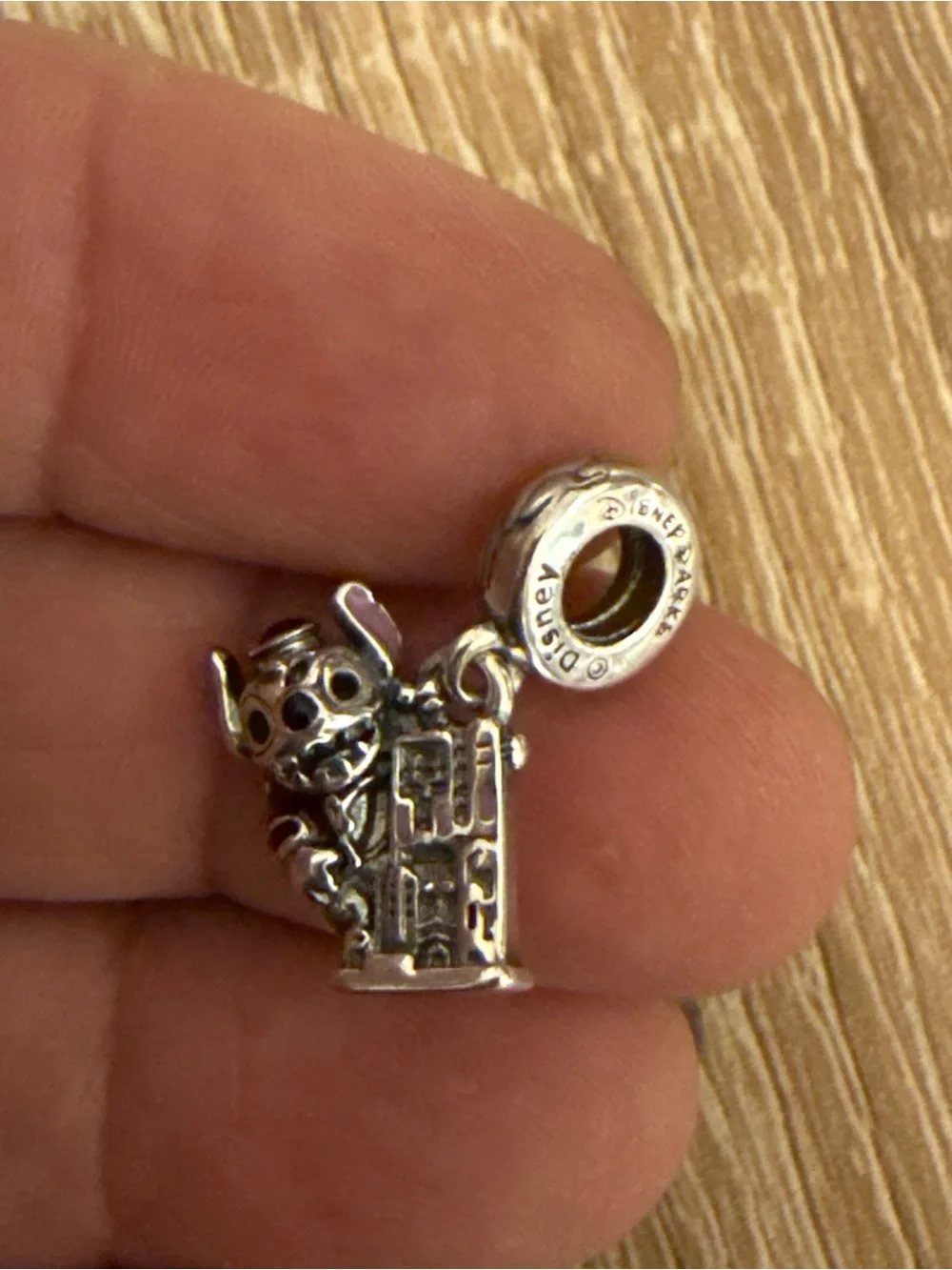 Disney Silver Stitch Dangle Charm - Silver